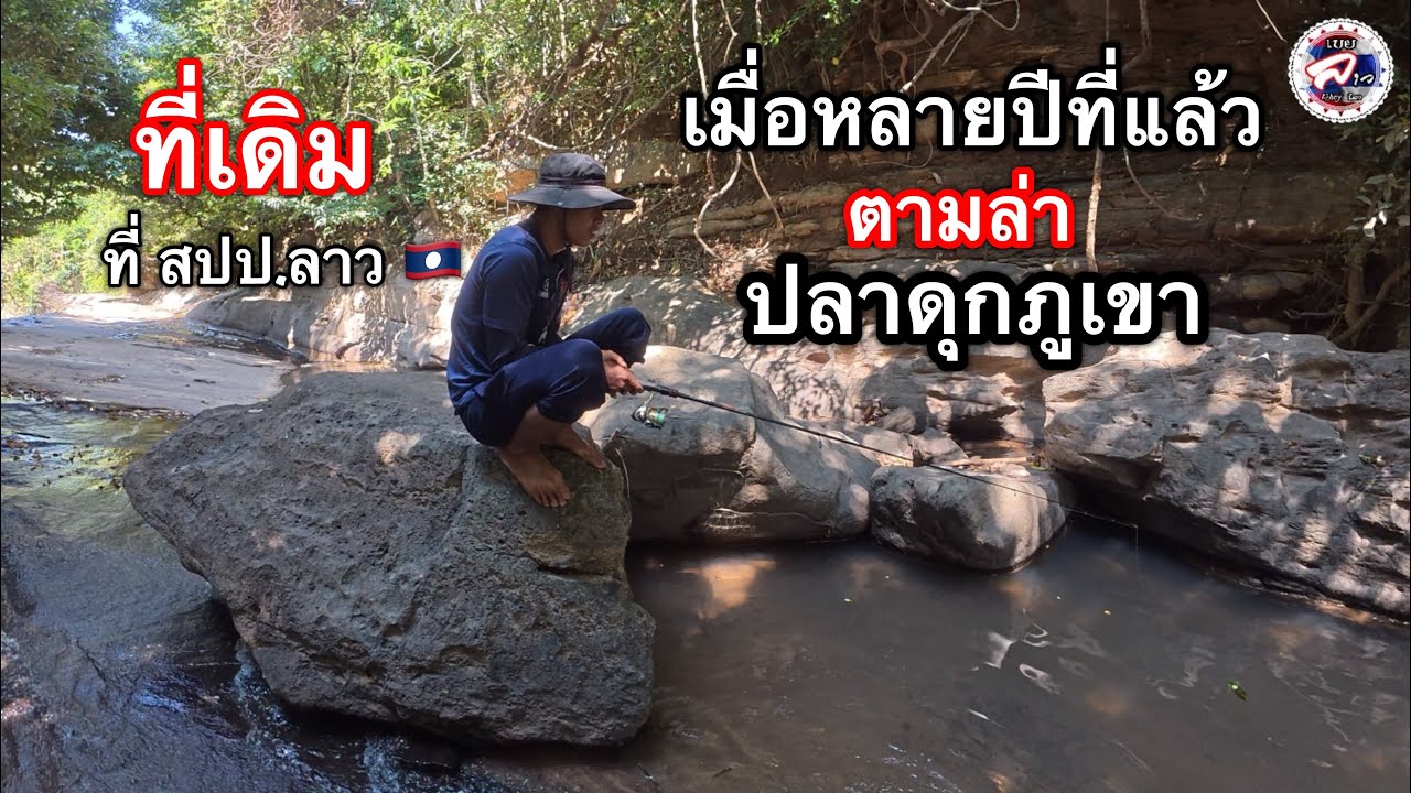 ตามล่าหาปลาดุกภูเขาประเทศลาวเคยได้ตัวที่นี้หลายปีมาแล้ว l กินปลาธรรมชาติน้ำกระดิ่งแซบอีหลี้ l เขยลาว