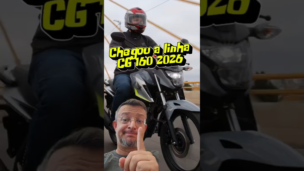 Oficial: Chegou a linha CG 160 2026, detalhes no v&iacute;deo e pre&ccedil;os na descri&ccedil;&atilde;o.