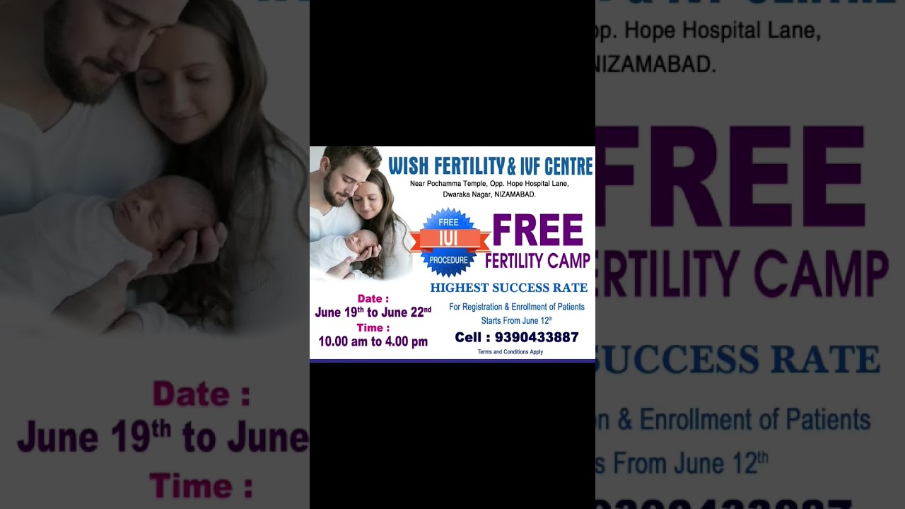 Free IUI camp at Wish Fertility Nizamabad #ivficsi #iui #pregnancy #getpregnantnaturally #ivfstory