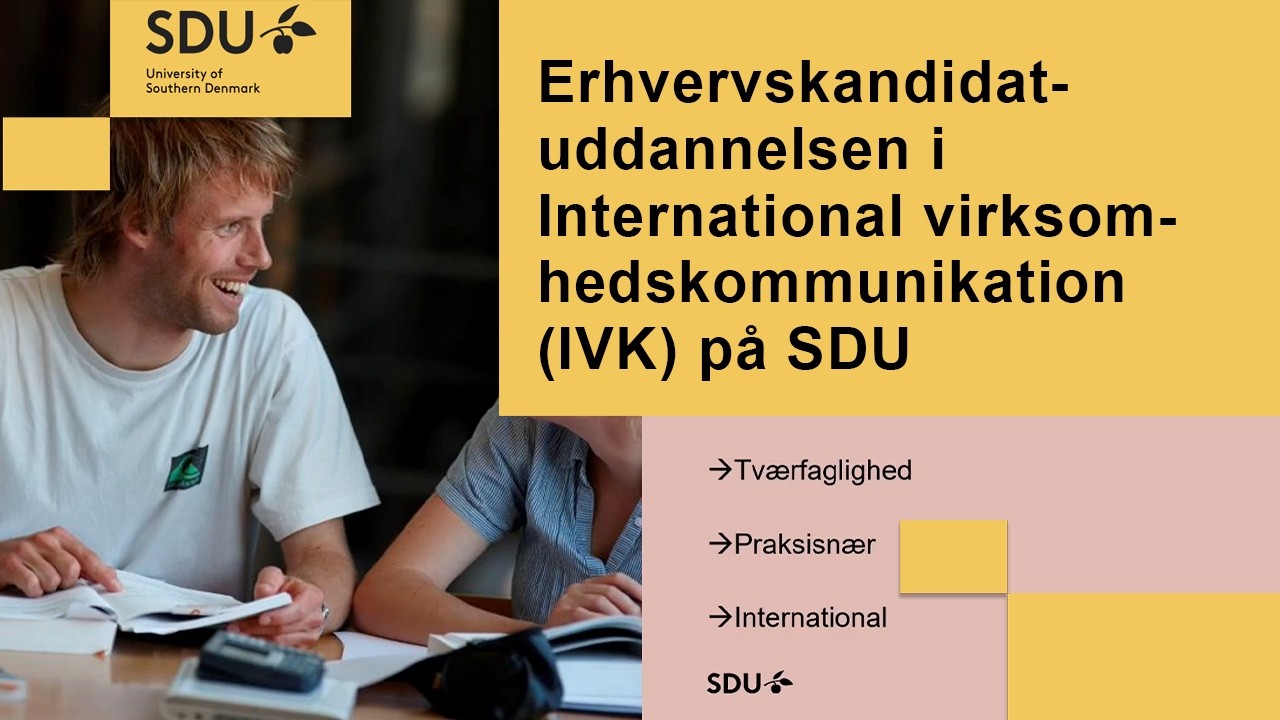 Erhvervskandidatuddannelsen i International virksomhedskommunikation (IVK) på SDU