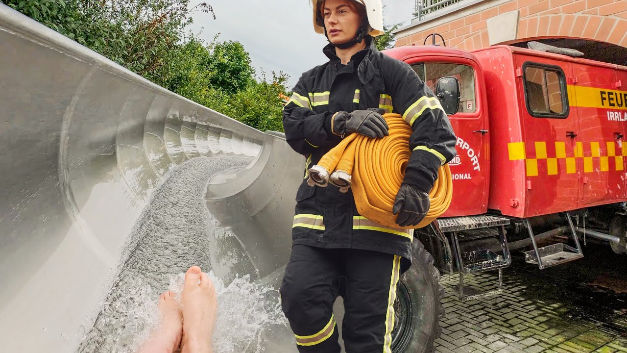 Fire Department Water Slide at Irrland Kevelaer Adventure Park