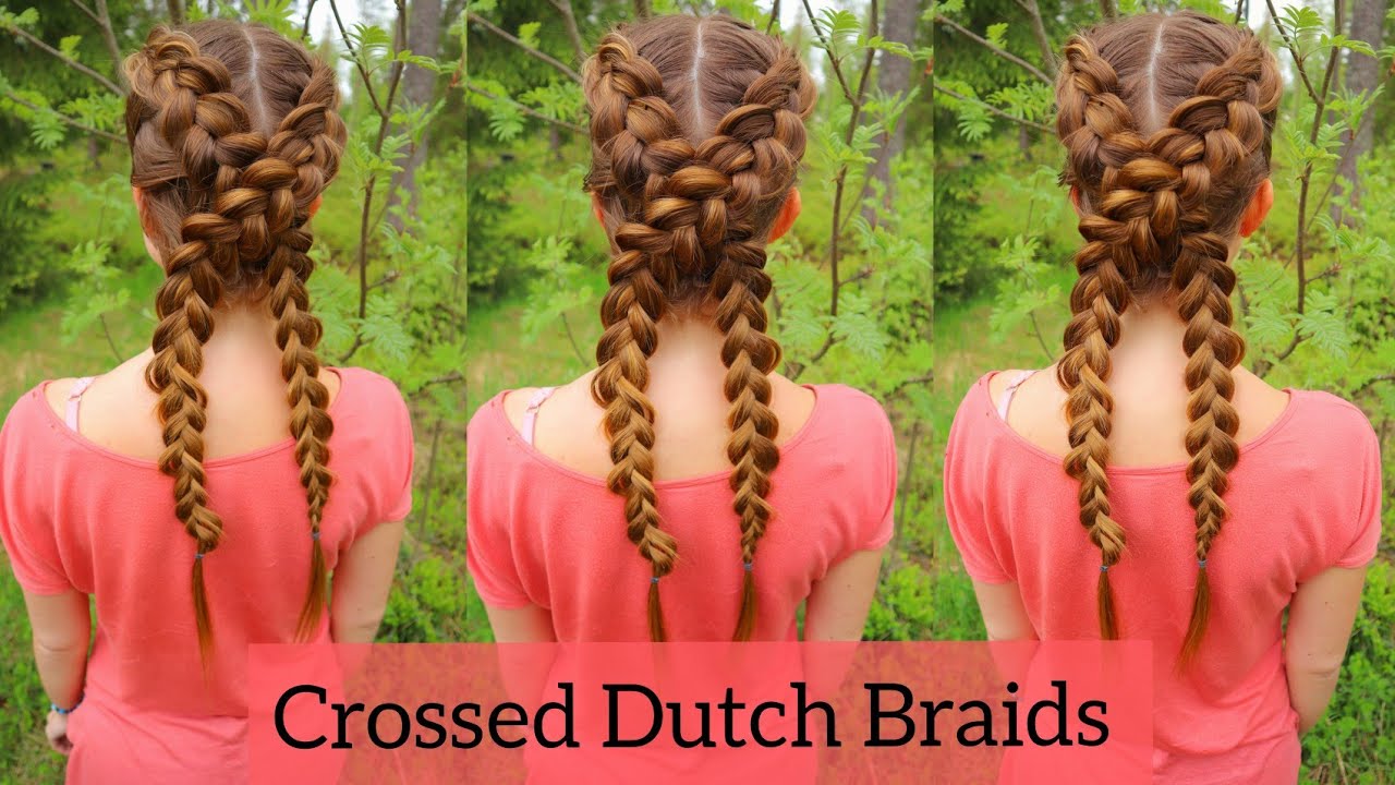 Crossed Dutch Braids | Easy Hairstyles for School | How to Braid Own Hair