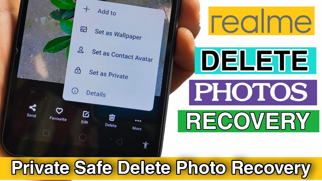 how to recover realme set as private photo if forgot password