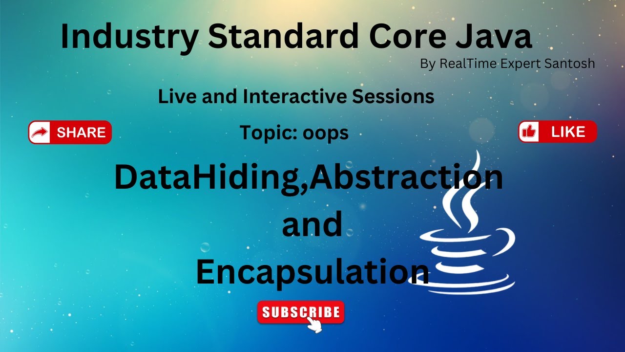 DataHiding,Abstraction and Encapsulation in java| Java Tutorial|Full Stack Java|Online Java Training