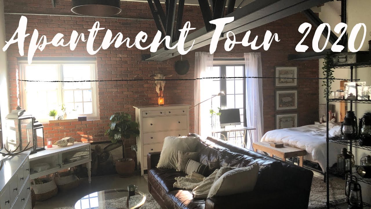 APARTMENT TOUR 2020 * Industrial Studio Apartment * Mill Style Apartment *