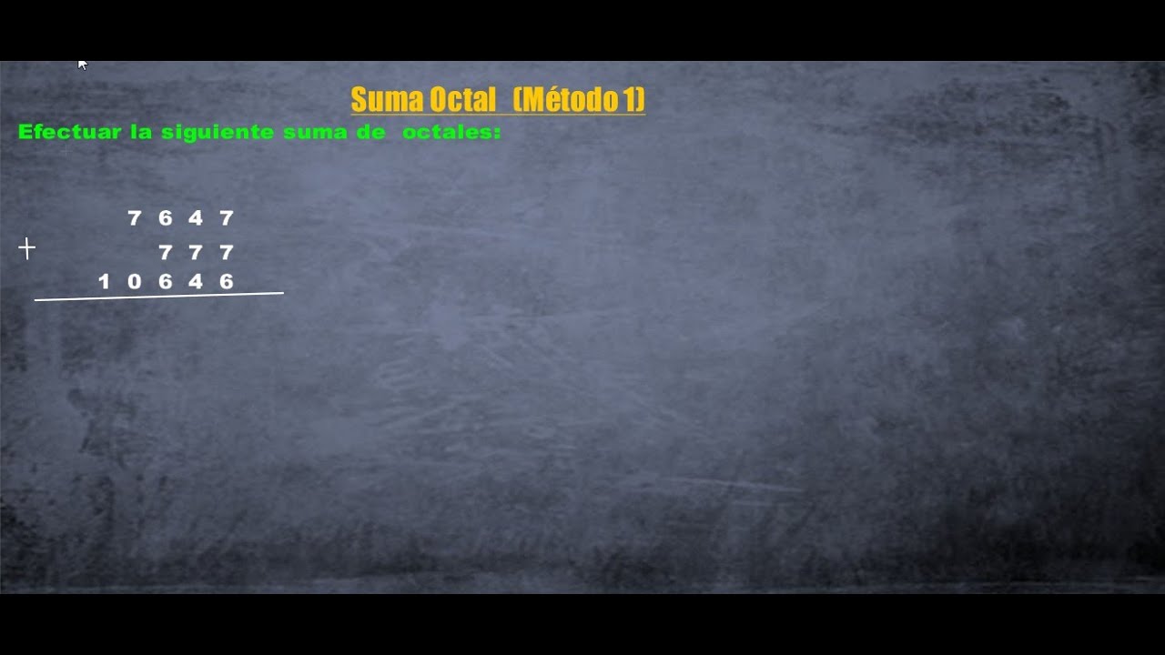 Suma Octal (Método #1)