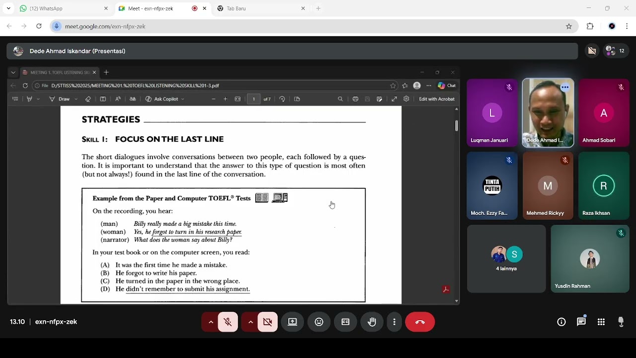 Pertemuan Ke-1 [Bahasa Inggris II]