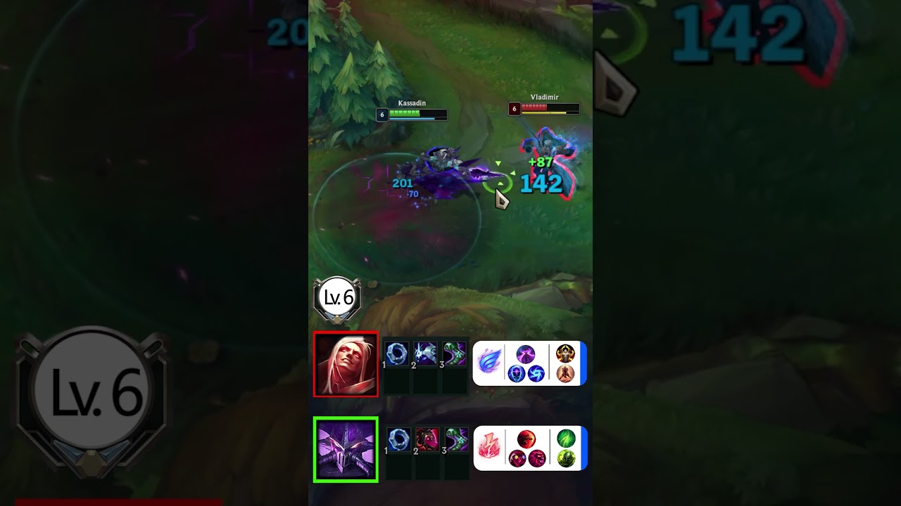 Kassadin vs Vladimir LEVEL 6 Duel! ⚔️ Riftwalk vs Hemoplague &ndash; Who Wins? | LoL 1v1