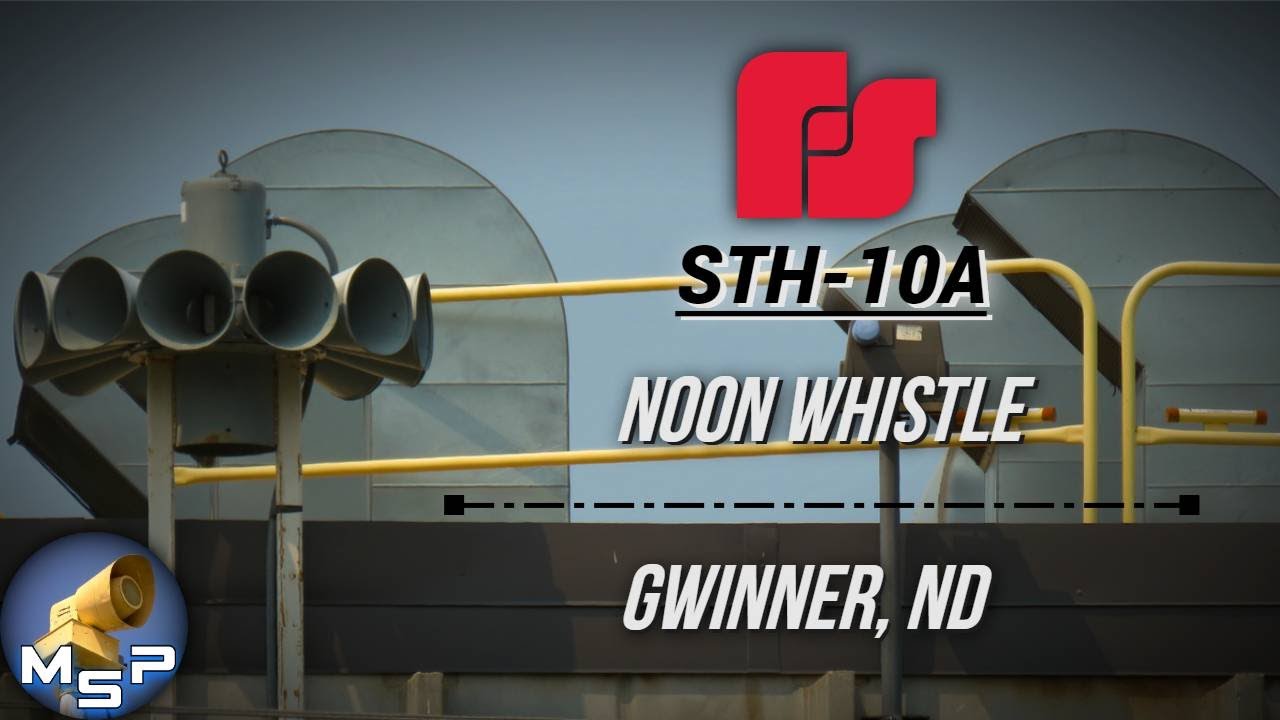 Federal Signal STH-10A Daily Siren Test | Noon Whistle | Gwinner, ND