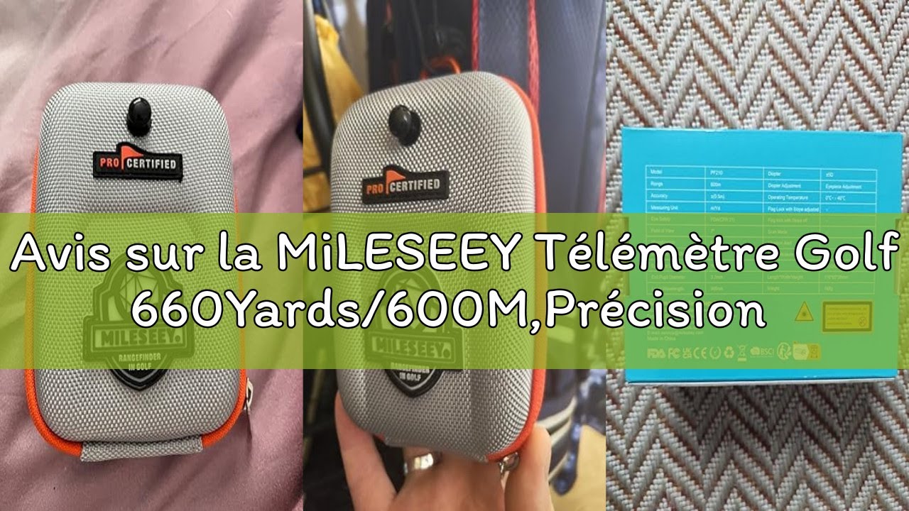 Avis sur la MiLESEEY Télémètre Golf 660Yards/600M,Précision ±0,5m,Grossissement 6X,Télémètre de Golf