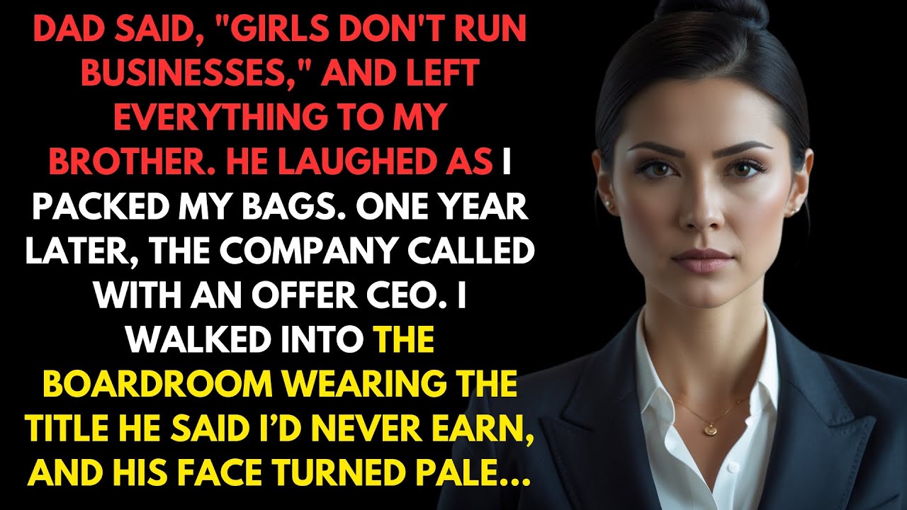 Dad Said “Girls Don’t Run Businesses,” Left Everything to My Brother—A Year Later, I Was CEO