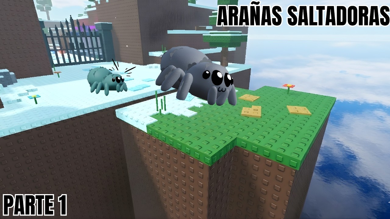 JUGAMOS AL OBBY DE LAS ARAÑAS SALTADORAS | PARTE 1