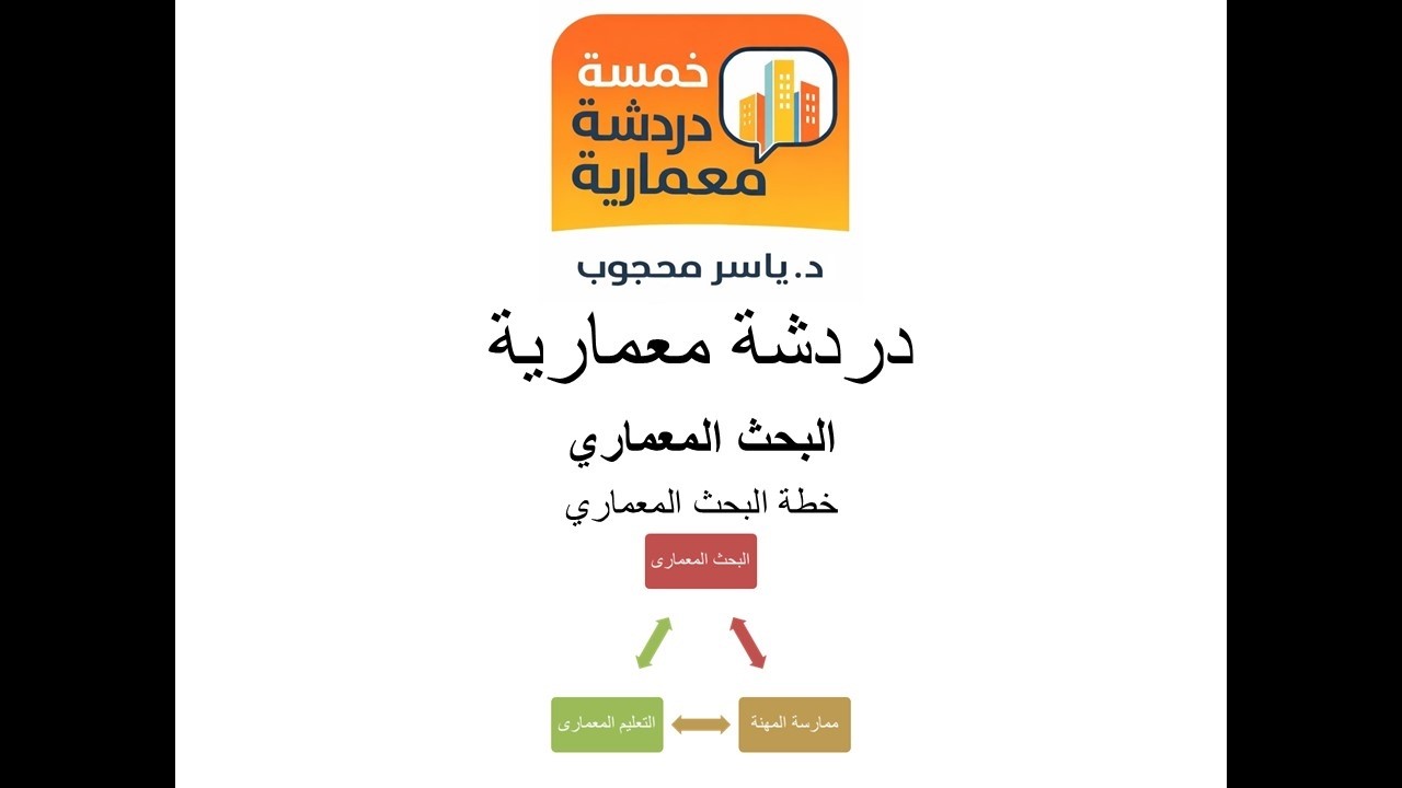 خمسة دردشة معمارية   البحث المعماري   خطة البحث المعمارى