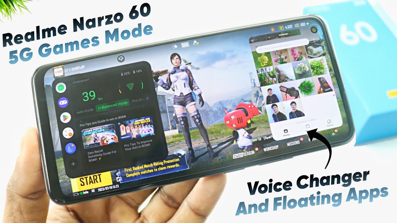 Realme Narzo 60 5G Games Mode ⚡ Multi Window-Voice Changer And New Gaming Features