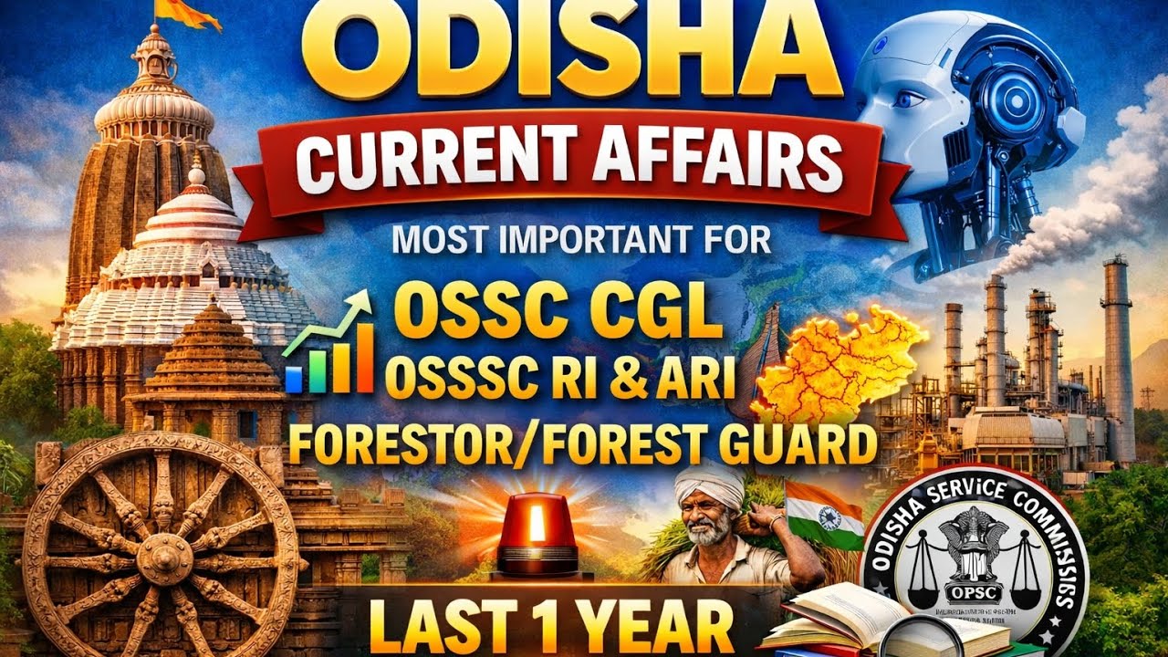 ODISHA CURRENT AFFAIRS | LAST 1 YEAR | OSSC | OSSSC | OPSC | ODISHA GK | ODISHA CURRENT AFFAIRS MCQ
