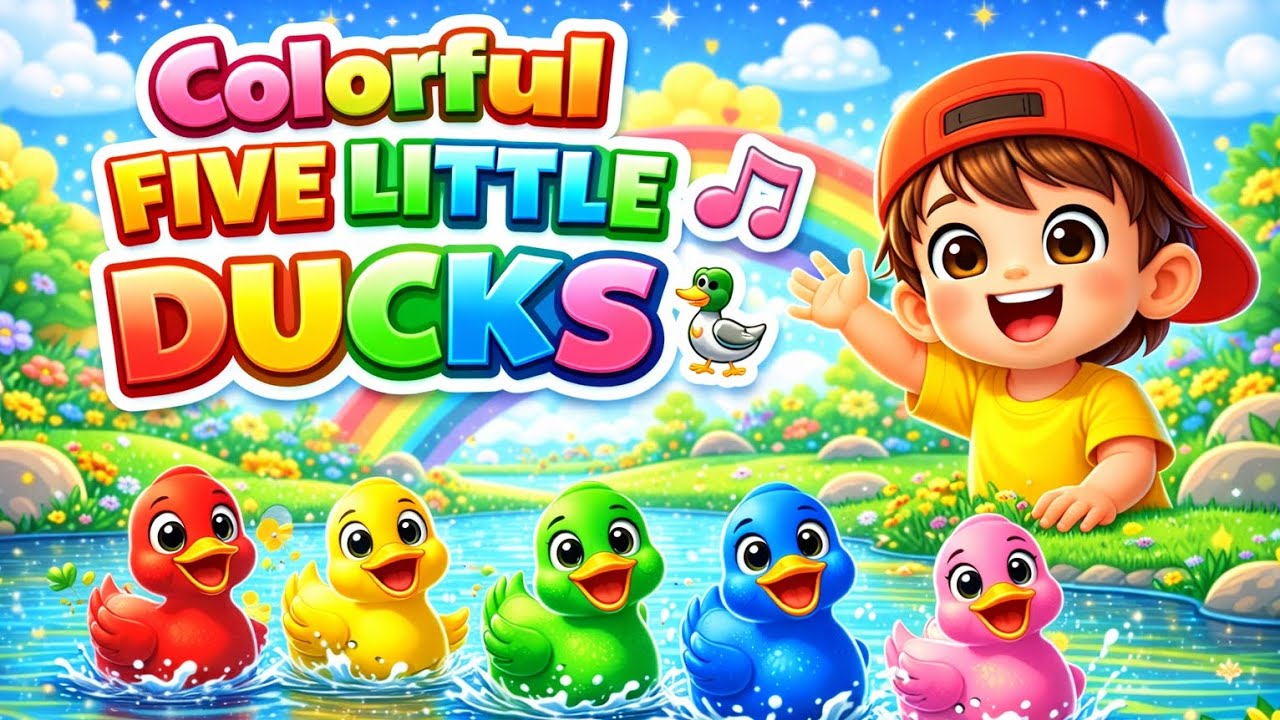Five Little Ducks 🦆🎶 | Fun Nursery Rhyme for Kids & Toddlers
