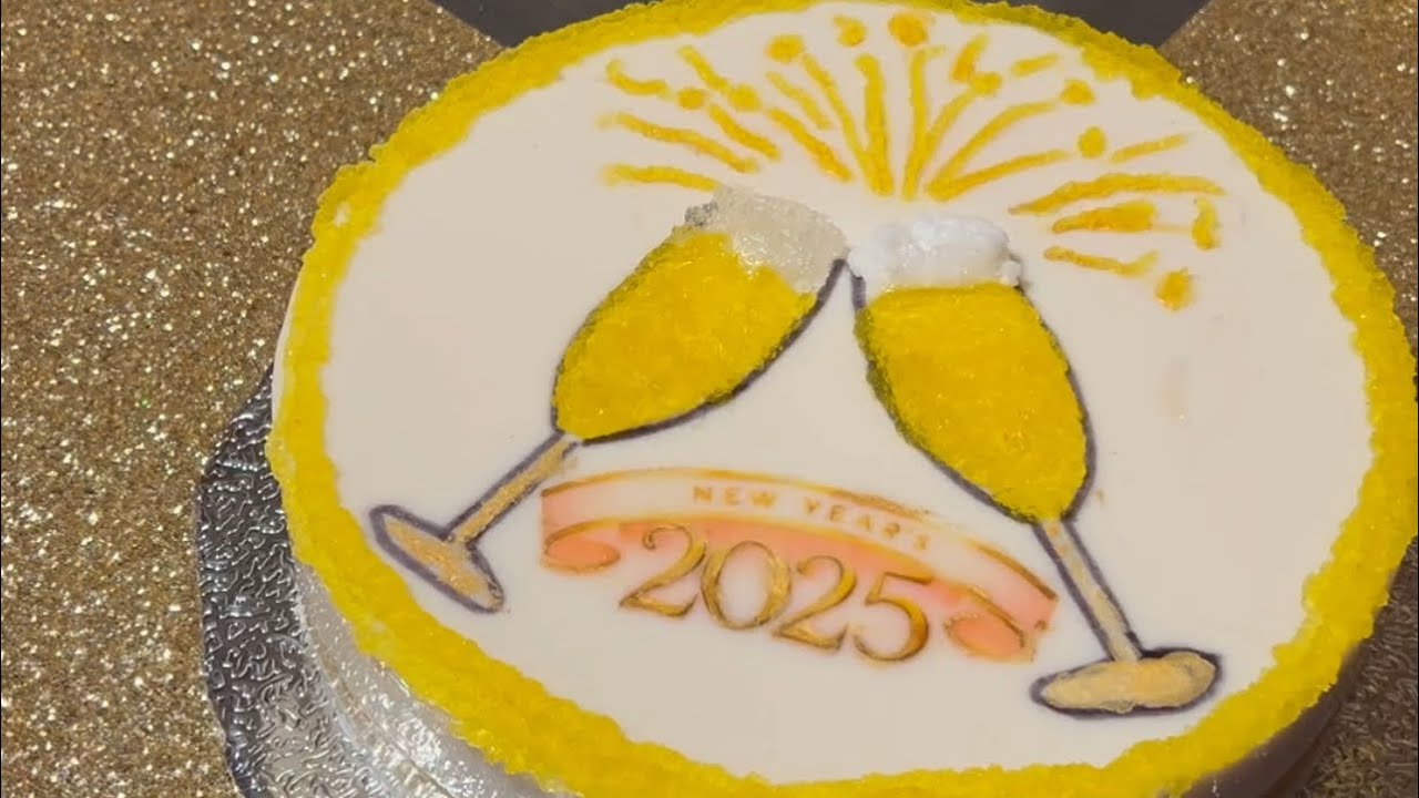Gelatina efecto vitral de a&ntilde;o nuevo