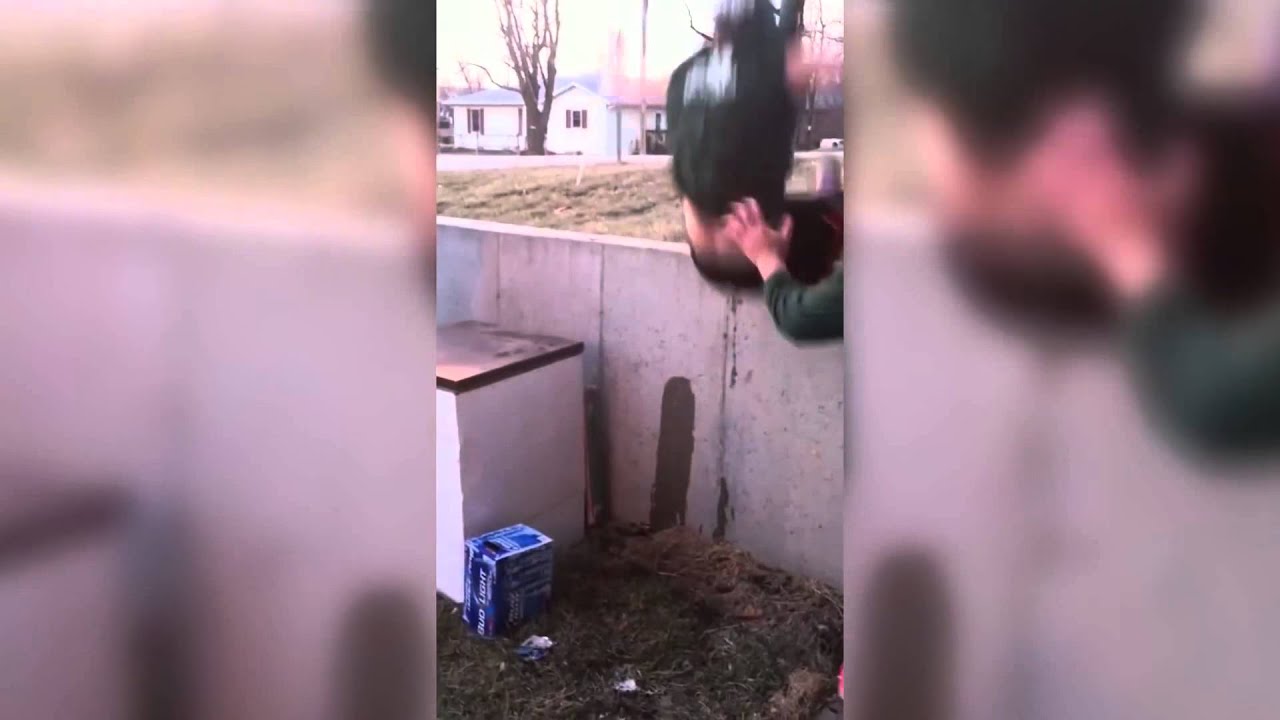 Frat Bro Box Jump Fail   Pledge Lands On His Ass
