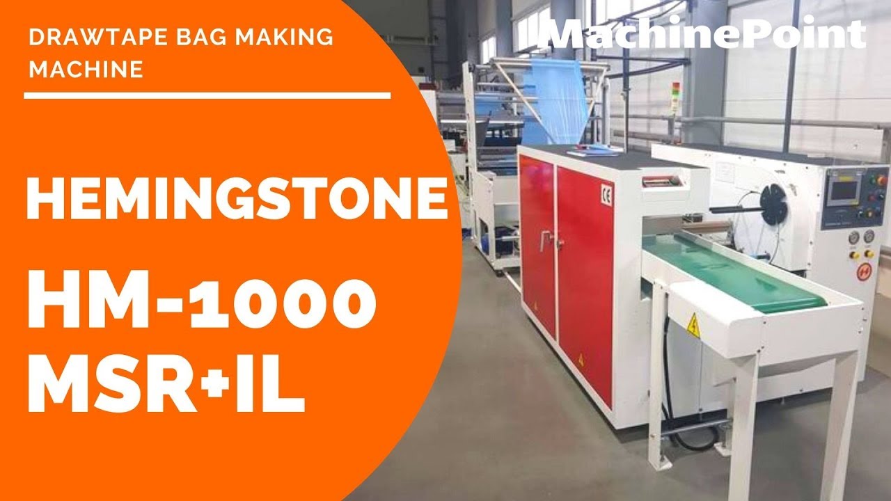 HEMINGSTONE HM-1000MSR+IL Drawtape bag making machine | HEMINGSTONE Machines