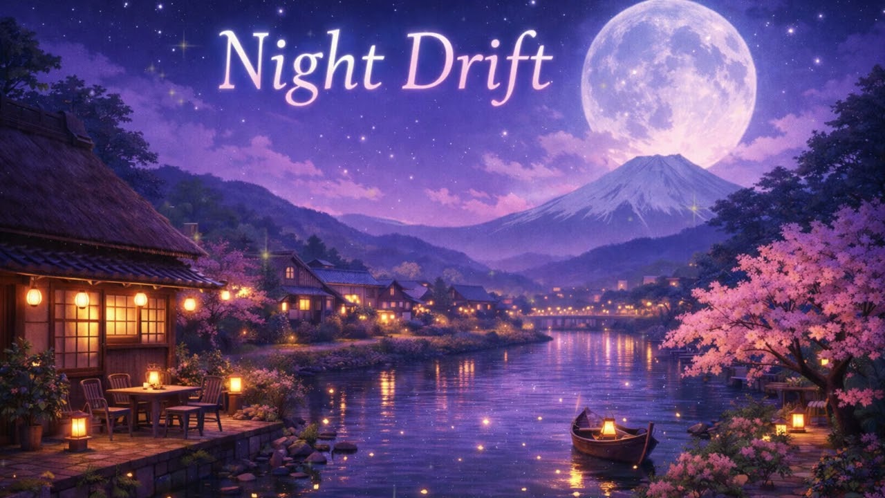 （1 小時無縫循環）🌙夜色飄蕩🌌舒緩鋼琴曲 | 氣氛夜晚背景音樂