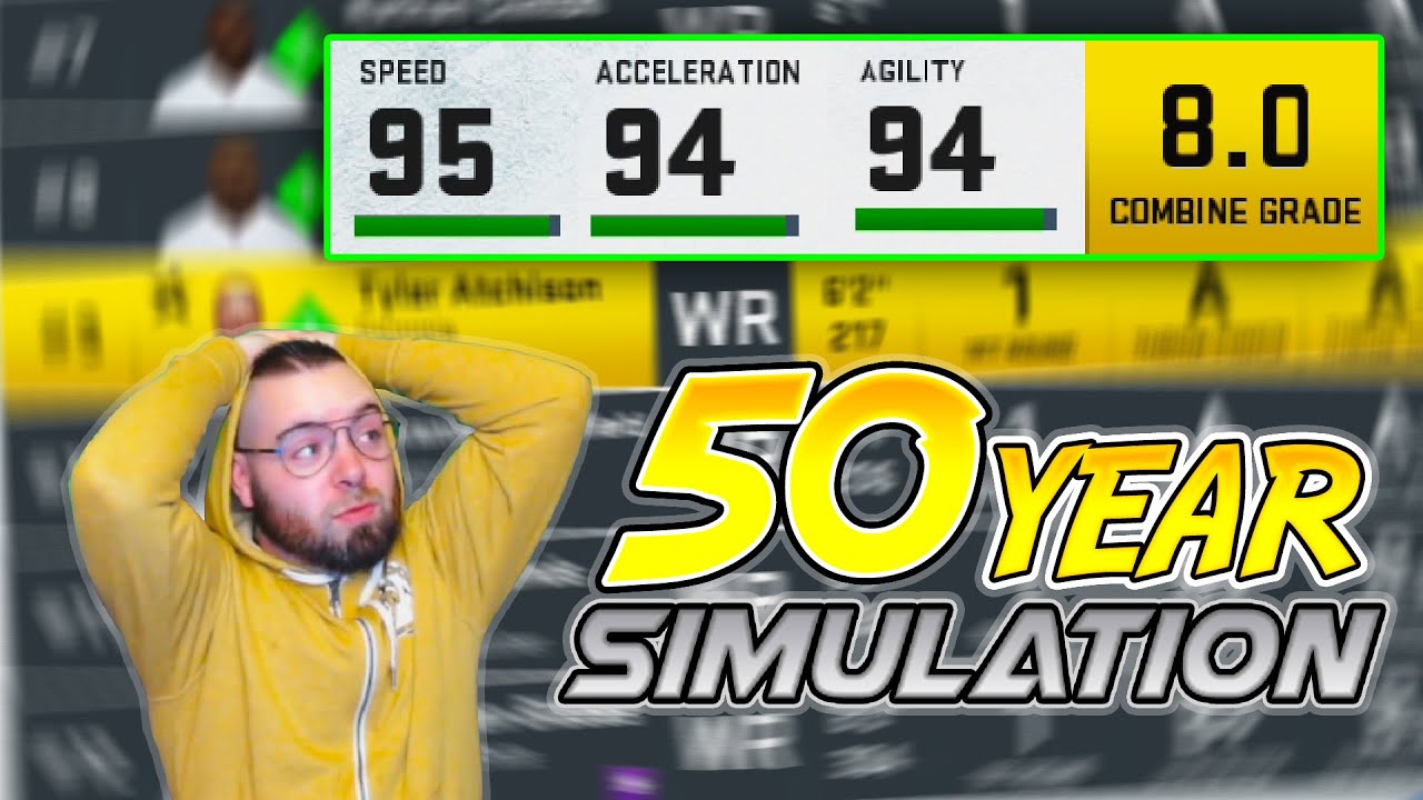 I Simmed 50 YEARS to Draft the Fastest WR Possible! | Madden 20 Experiment