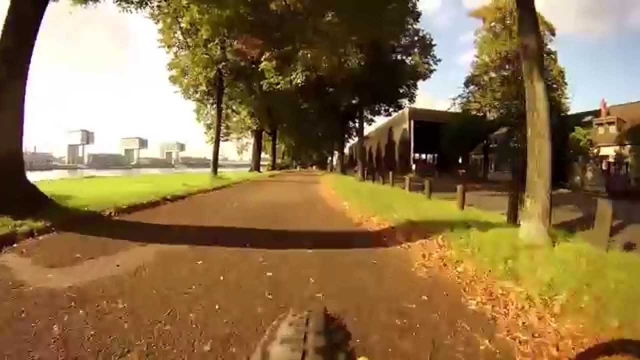 Rhine Bike Path near Cologne (Germany) - Virtual Cycling - Indoor Bike Training