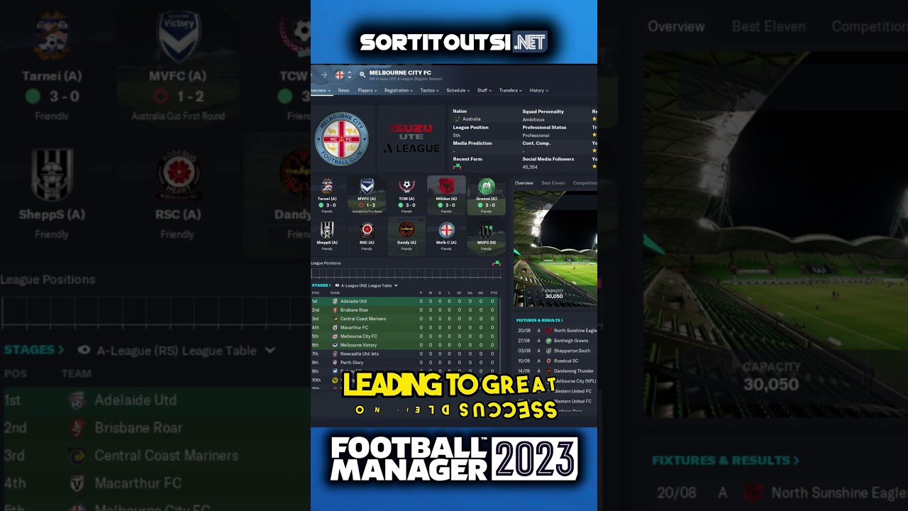 Manage these teams in Australia on FM23 #shorts