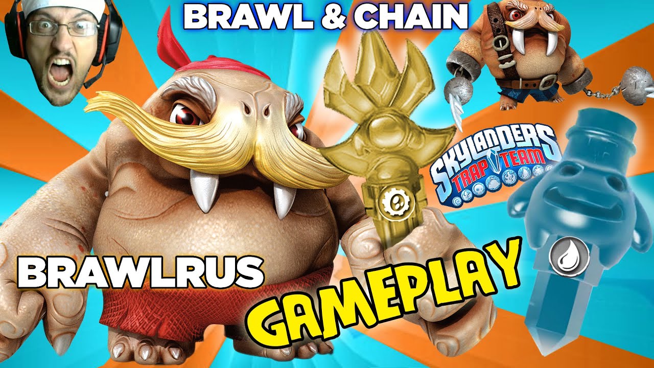 BRAWLRUS & BRAWL & CHAIN Gameplay - Tech & Water Villain Traps (Skylanders Trap Team Swapped?)