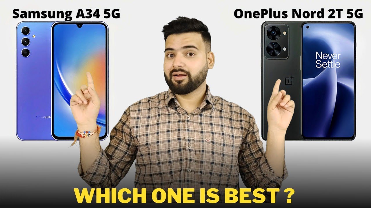 Samsung A34 vs OnePlus Nord 2T - Full Comparison | Should I invest for Samsung A34 ??🤔