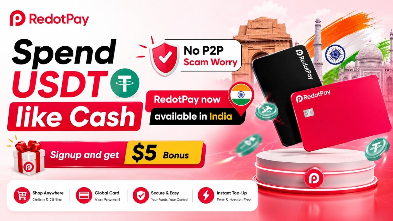 Spend Crypto Just Like Cash in India with RedotPay Crypto Card 