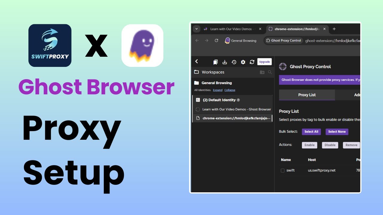 Ghost Browser + SwiftProxy residential proxy configuration tutorial