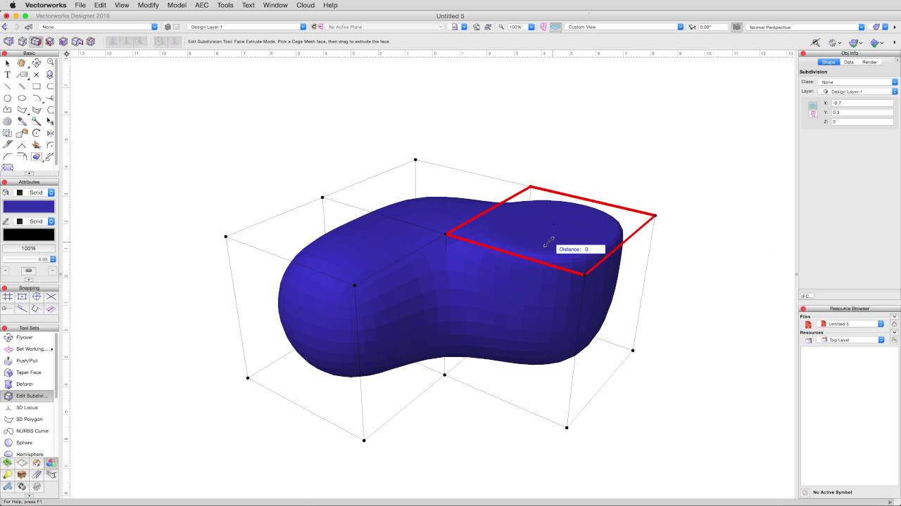 Freeform Modeling - Subdivision Tool - Edit Subdivision Modes