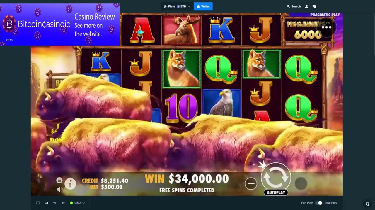 Bitcoincasinoid Stake The $50,000 Buffalo King Megaways