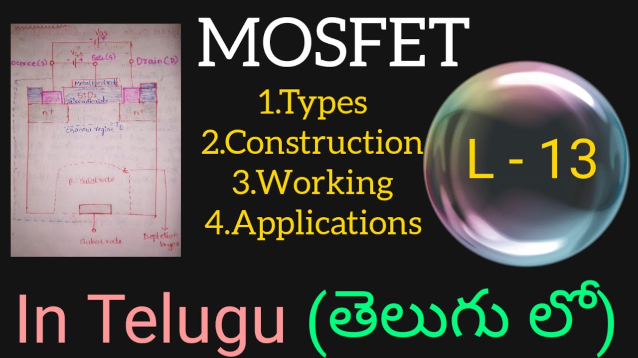 MOSFET in Telugu(Working,types, construction)-Power Electronics-BTech diploma all graduates-EEE,ECE