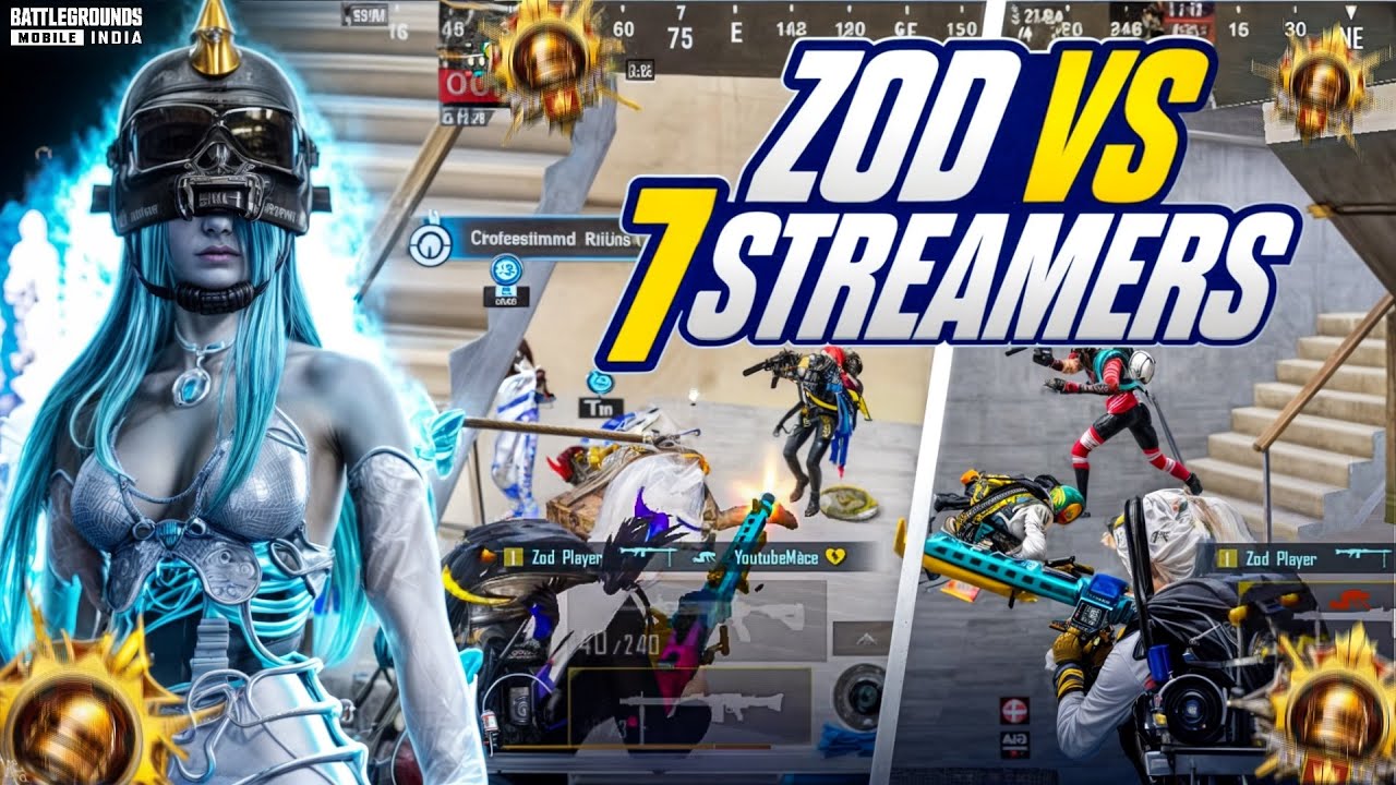 7+ Pro Streamers SHOCKED ‼️ Streamer’s Called Me Solo Vs Squad PRO Player | Zod Vs Streamers | BGMI