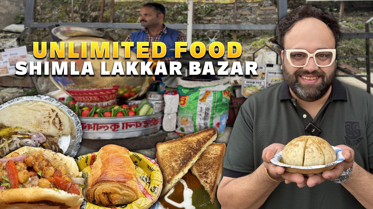 Street Food SHIMLA | Himachali Siddu, Sita Ram & Sons Lucchi Chole, Trishool bakery, Bun Chole