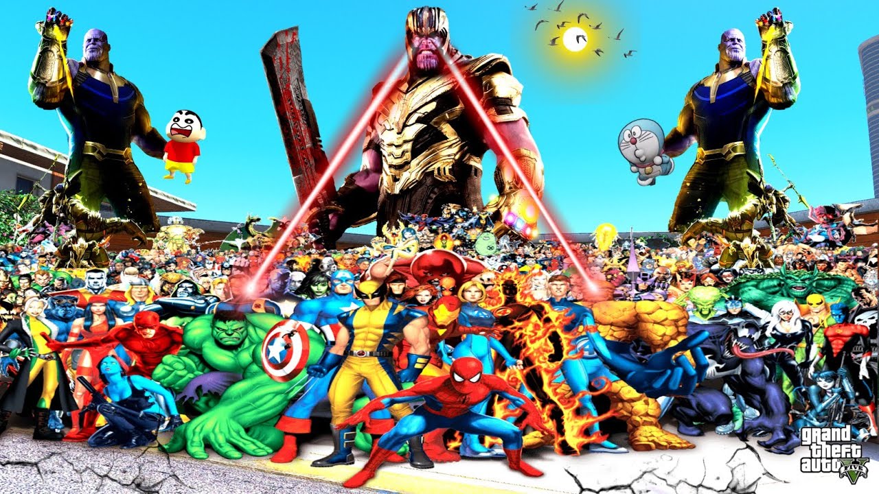 THE END AVENGERS (Endgame) Vs THANOS - Final Battle In GTA 5