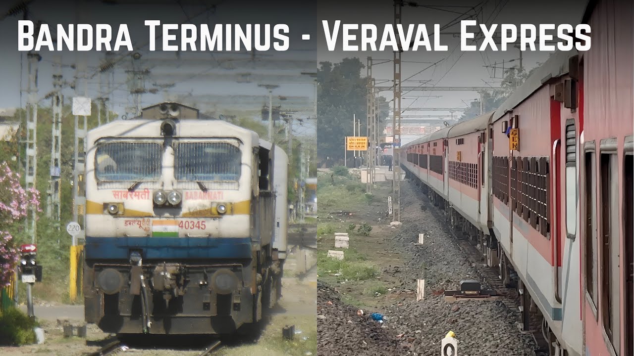 Journey In 19203 Bandra Terminus - Veraval Weekly Express | Dhola To Kunkavav Train Journey 