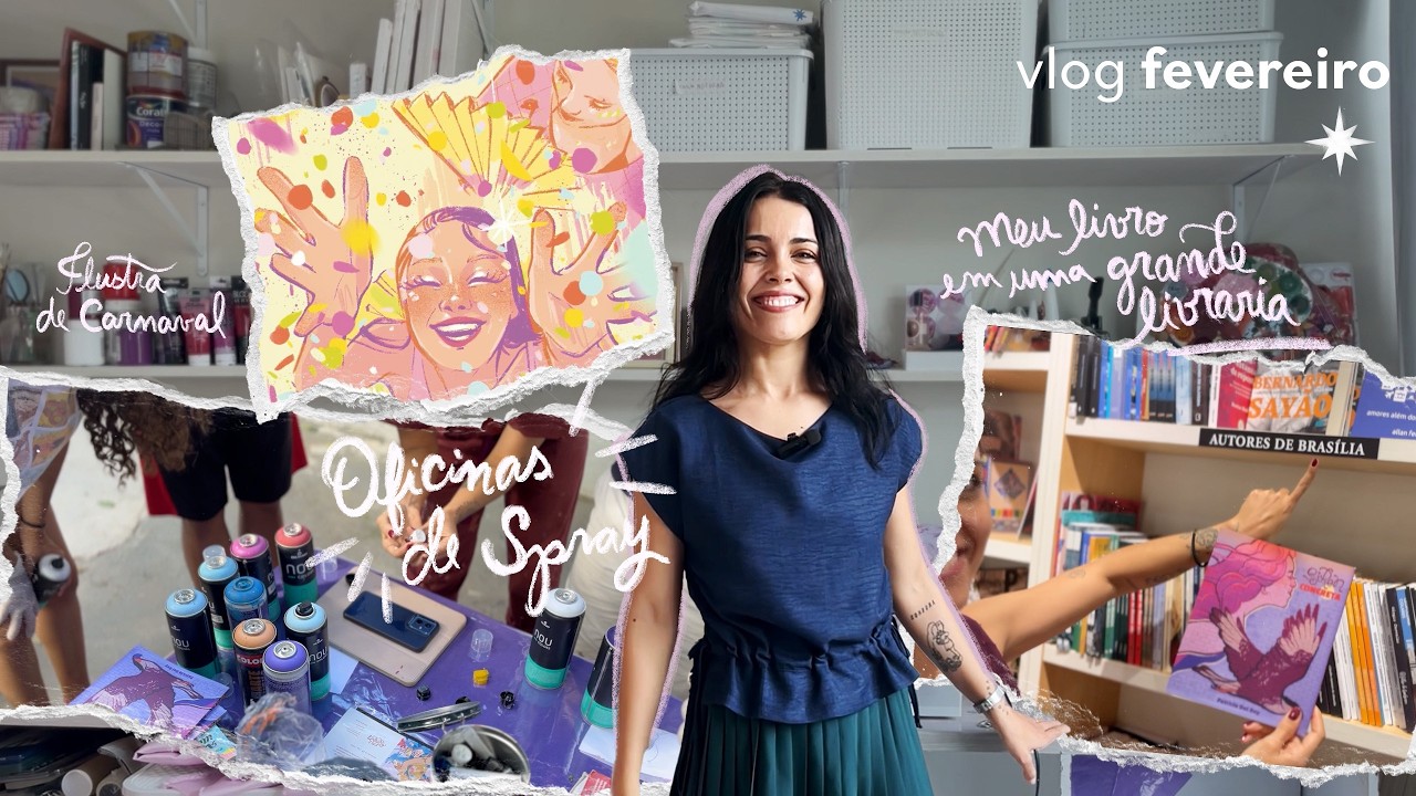 vlog fevereiro | oficinas de muralismo + produção artística no carnaval