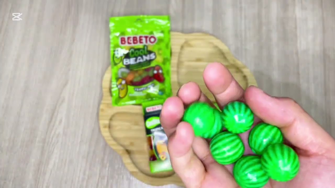 Satisfying Candy Video | Unpacking Fini Candy | Green Confetti 🍬🍭🍬🍭