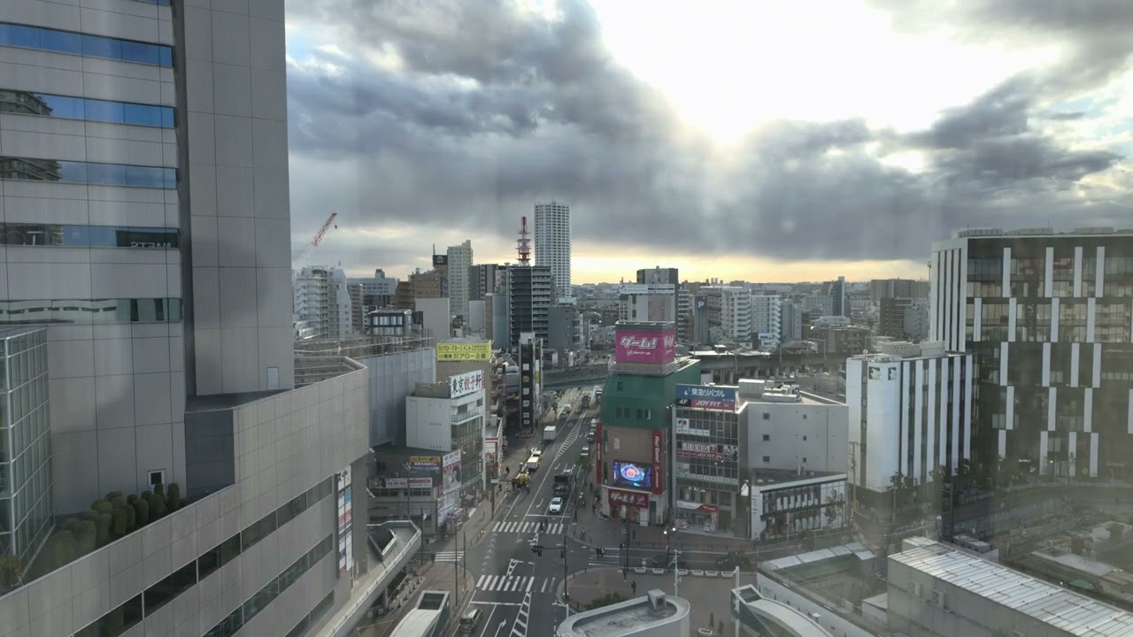 A view from my hotel i stayed in Funabashi Tokyo 4K