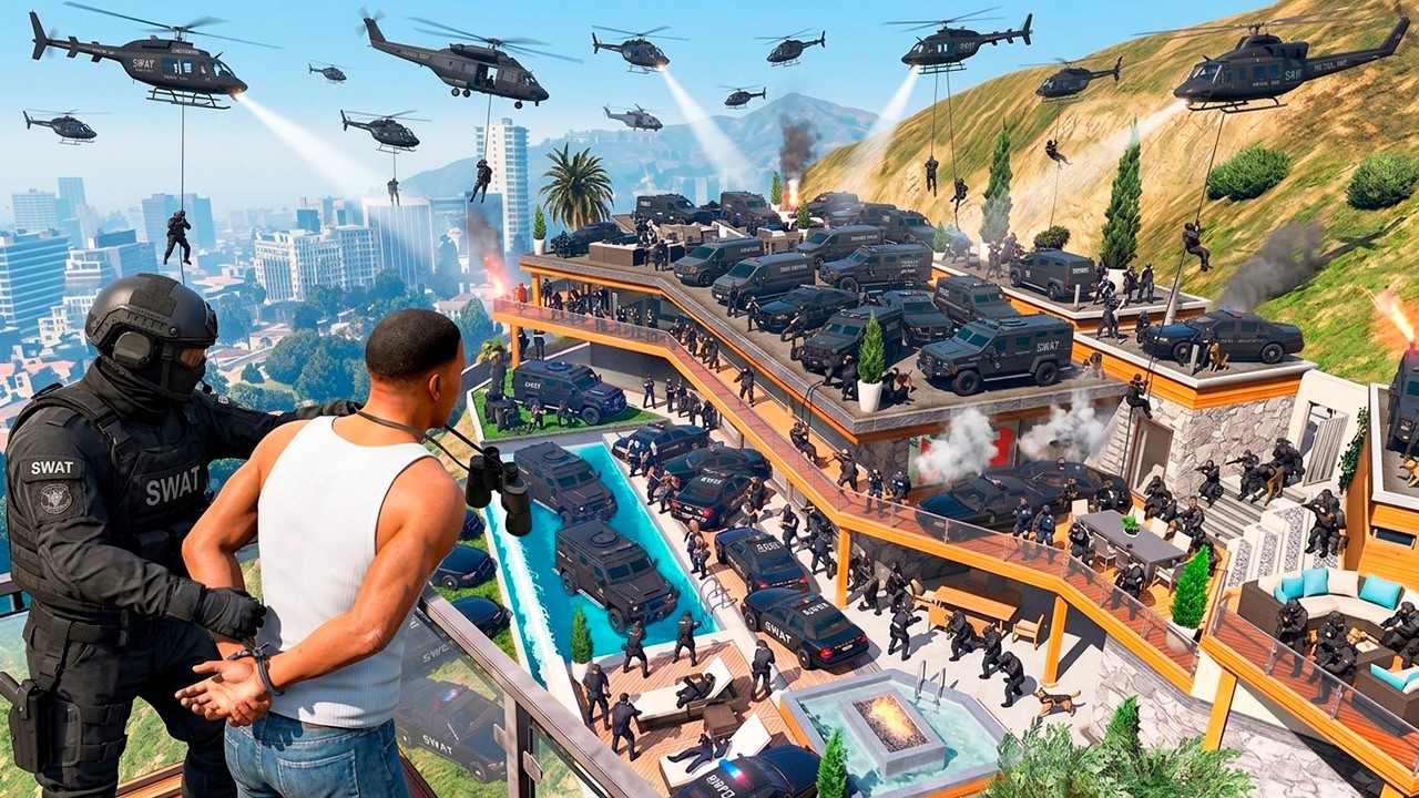 ДОМ ФРАНКЛИНА ЗАХВАТИЛ СПЕЦНАЗ в ГТА 5 ОНЛАЙН (GTA 5 ONLINE)
