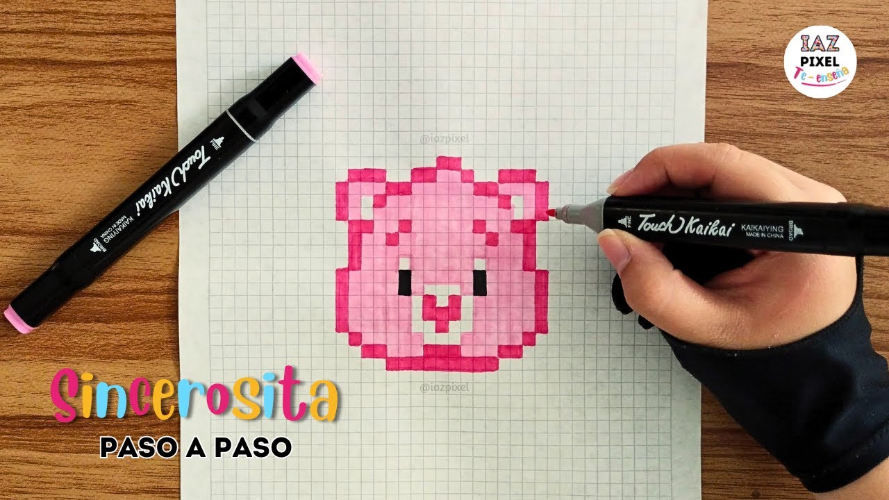 Como pintar a SINCEROSITA de OSITOS CARI&Ntilde;OSITOS en PIXEL ART &ndash; Tutorial paso a paso #pixelart