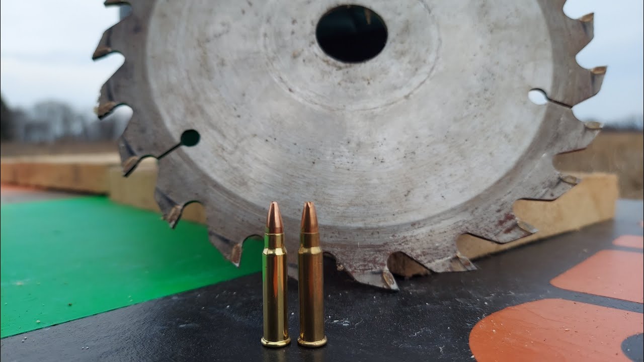 17hmr 20gr Bullets vs Saw Blade at 100yds