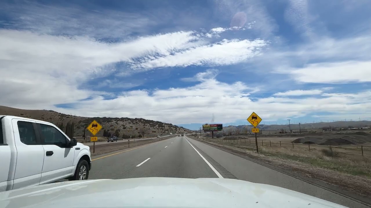 Driving from Tehachapi to Mojave, California