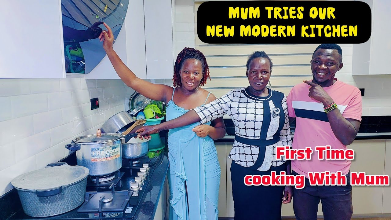 Mum’s First Time Cooking in Our Modern Kitchen 🍳🔥 Her Reaction Was Priceless! 😲❤️