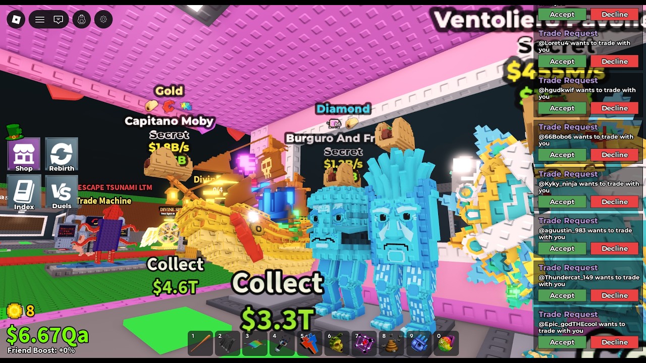 Trying to Trade My 5 Best Brainrots in sab live