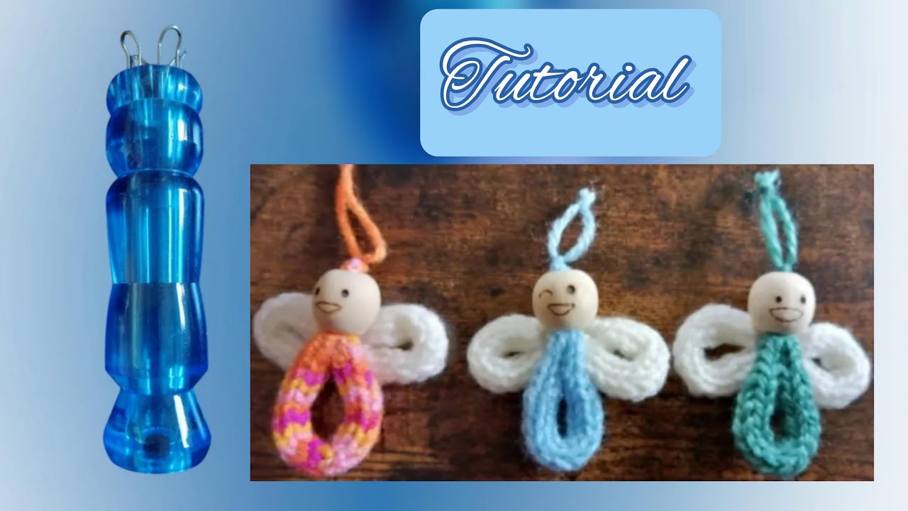 Stricke einen EINFACHEN kleinen Engel 👼 mit der Strickliesel - auch für Kinder und totale Anfänger
