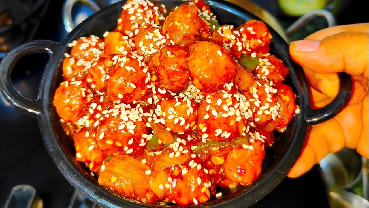 Crispy Chilli Soya Chunks in Air Fryer 🔥 Healthy & Protein Rich Snack 