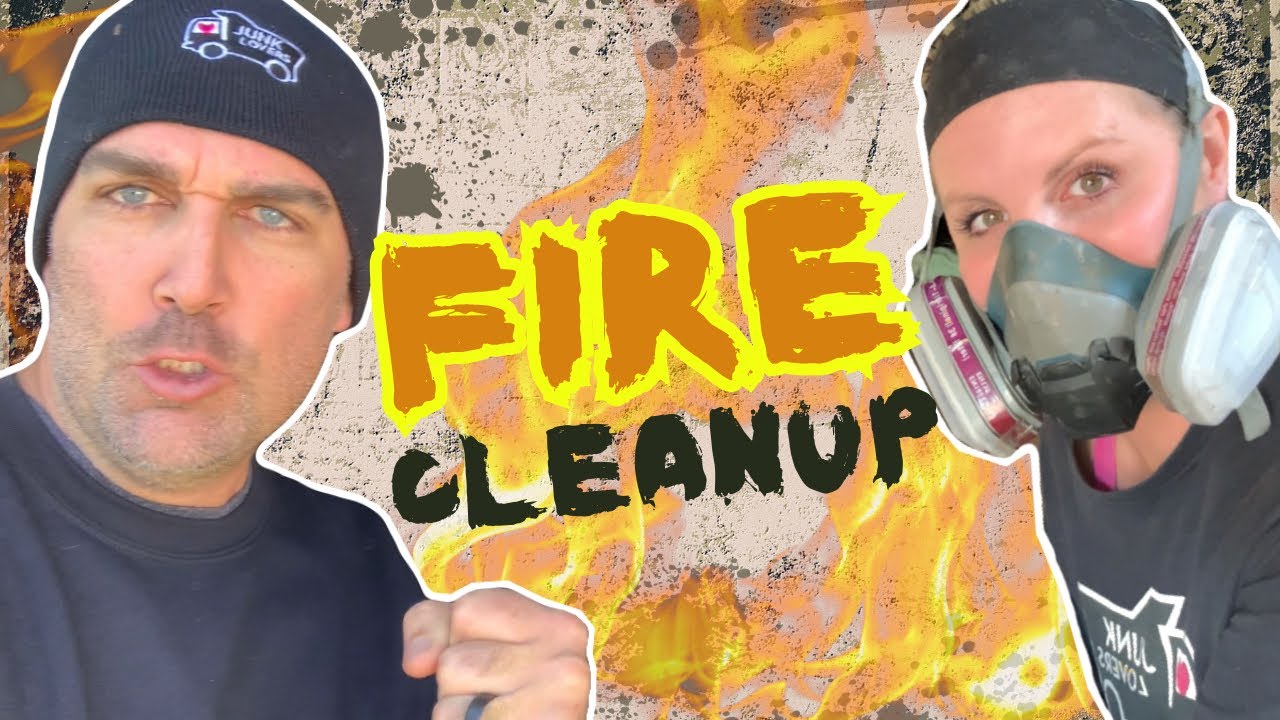We cleaned FIRE DAMAGE BY HAND | Junk Lovers #cleaning #junkremoval #beforeandafter #satisfying